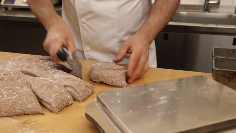 preparing artisan bread dough