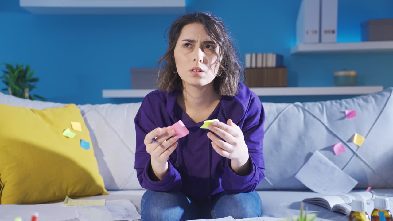 la joven que tiene problemas para recordar está confundida.