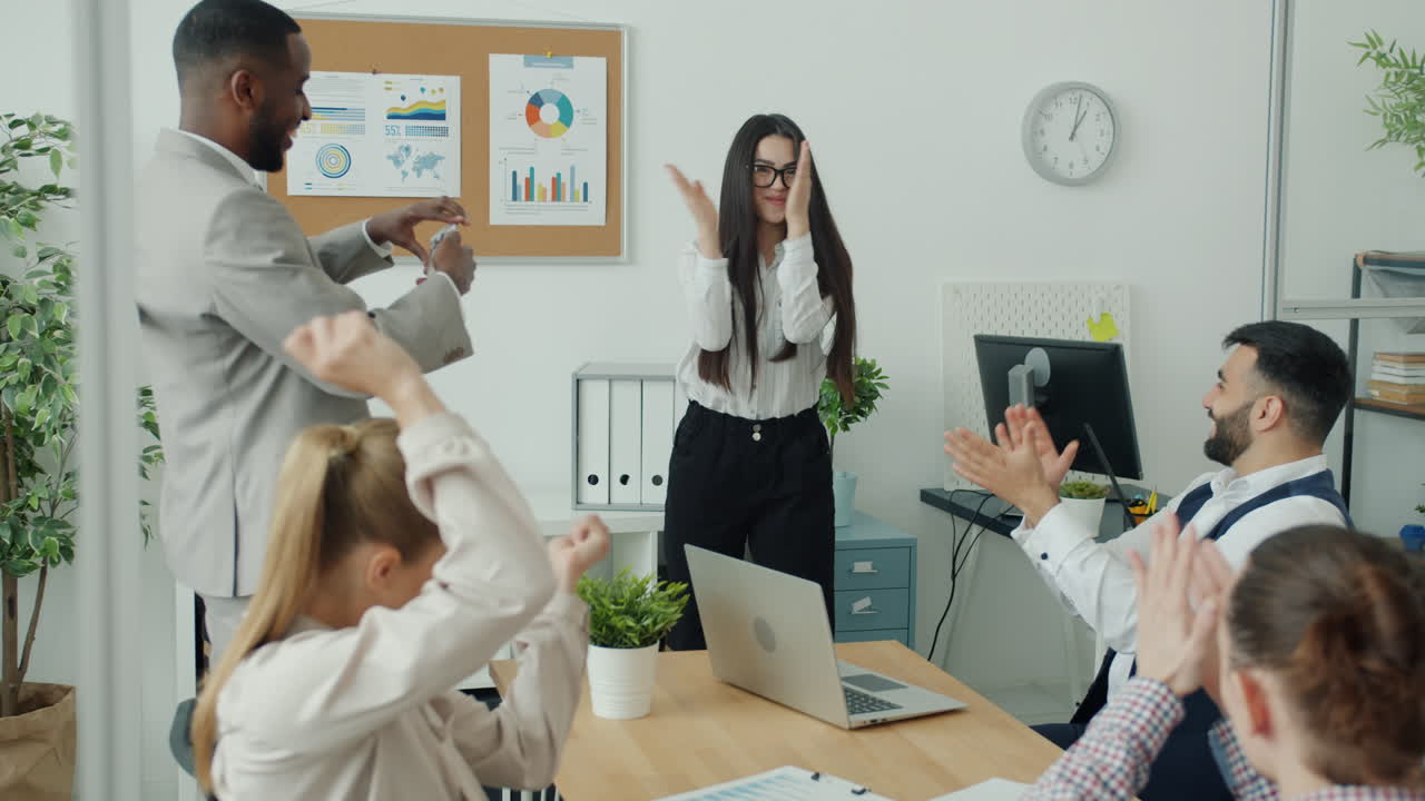 Office Team Celebrating Success