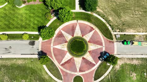 top down view of this cool landscaping feature