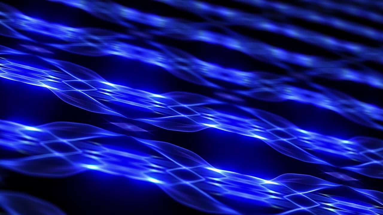 3d perspectiva patrón sin costuras brillo azul gradiente onda de malla de alambre. fondo futurista abstracto con movimiento hipnótico de onda para la tecnología concepto de introducción de ciencia ficción. 4k bucle 3d listo.