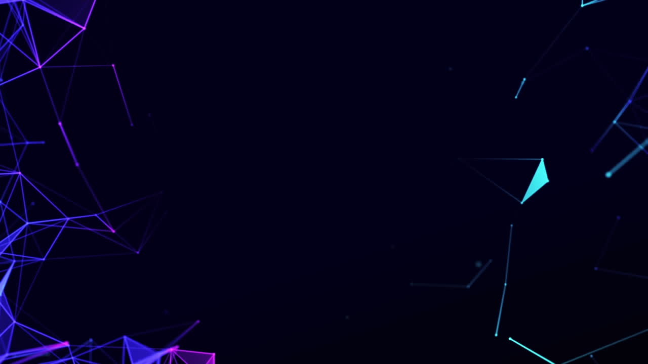 triángulos múltiples que se mueven contra un fondo negro