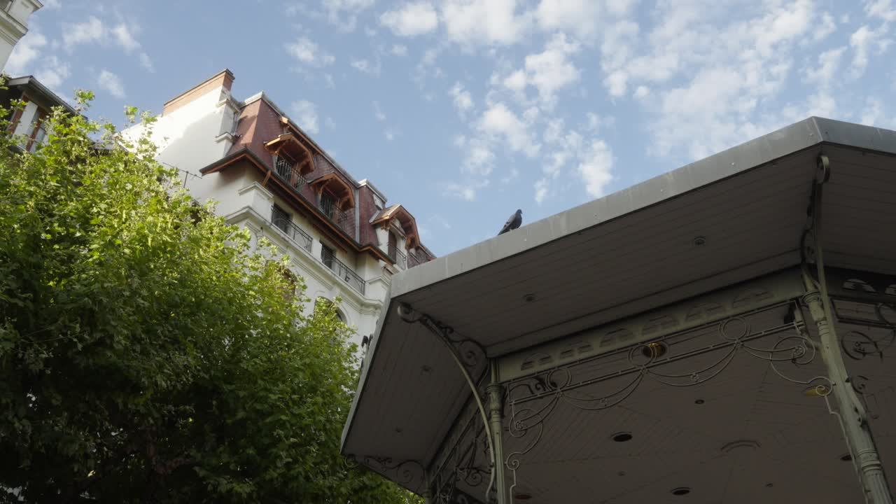 aix-les-bains 도시 건물 전면 프랑스, 정적 설치, 유럽