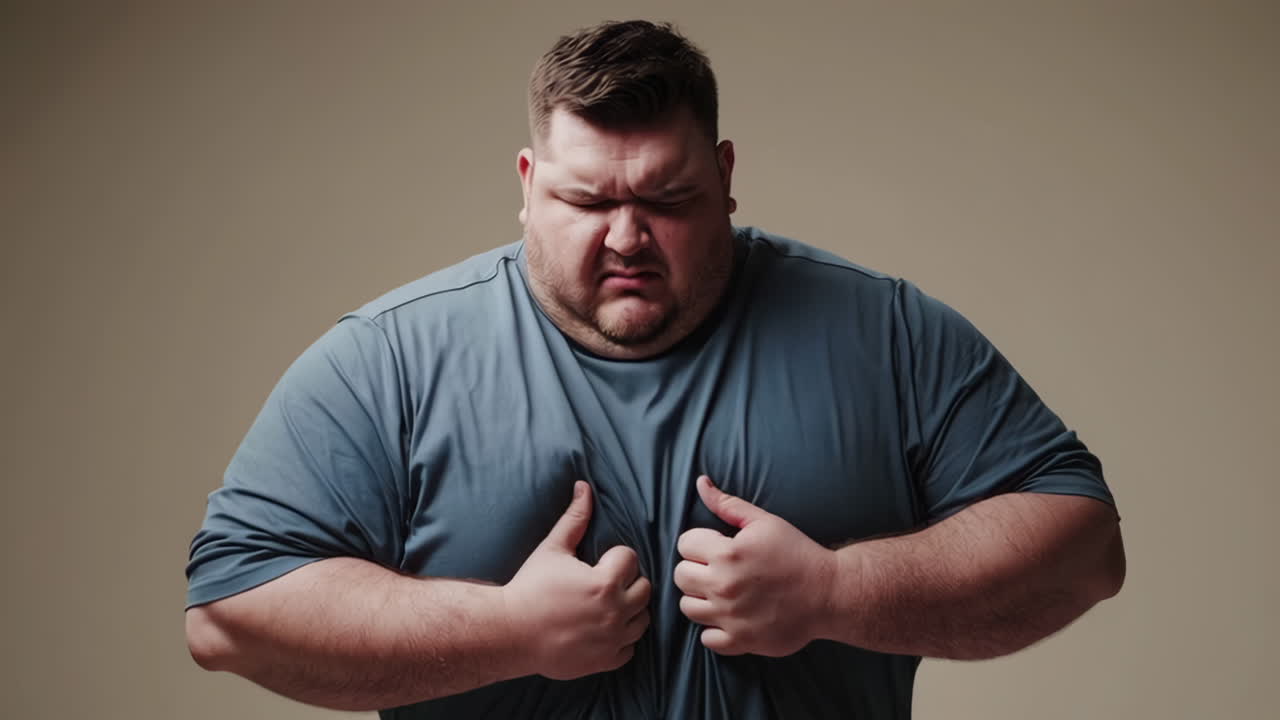 Unhealthy Man Experiencing Stomach Ache