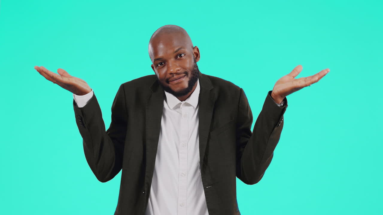 Face, business and black man confused