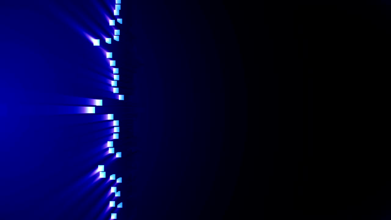 블루 웨이브 애니메이션: 이라이저의 사운드 웨이브, 스 뮤직 플레이어, 미래의 디지털 사운드 와이브 컨셉, 루프 배경