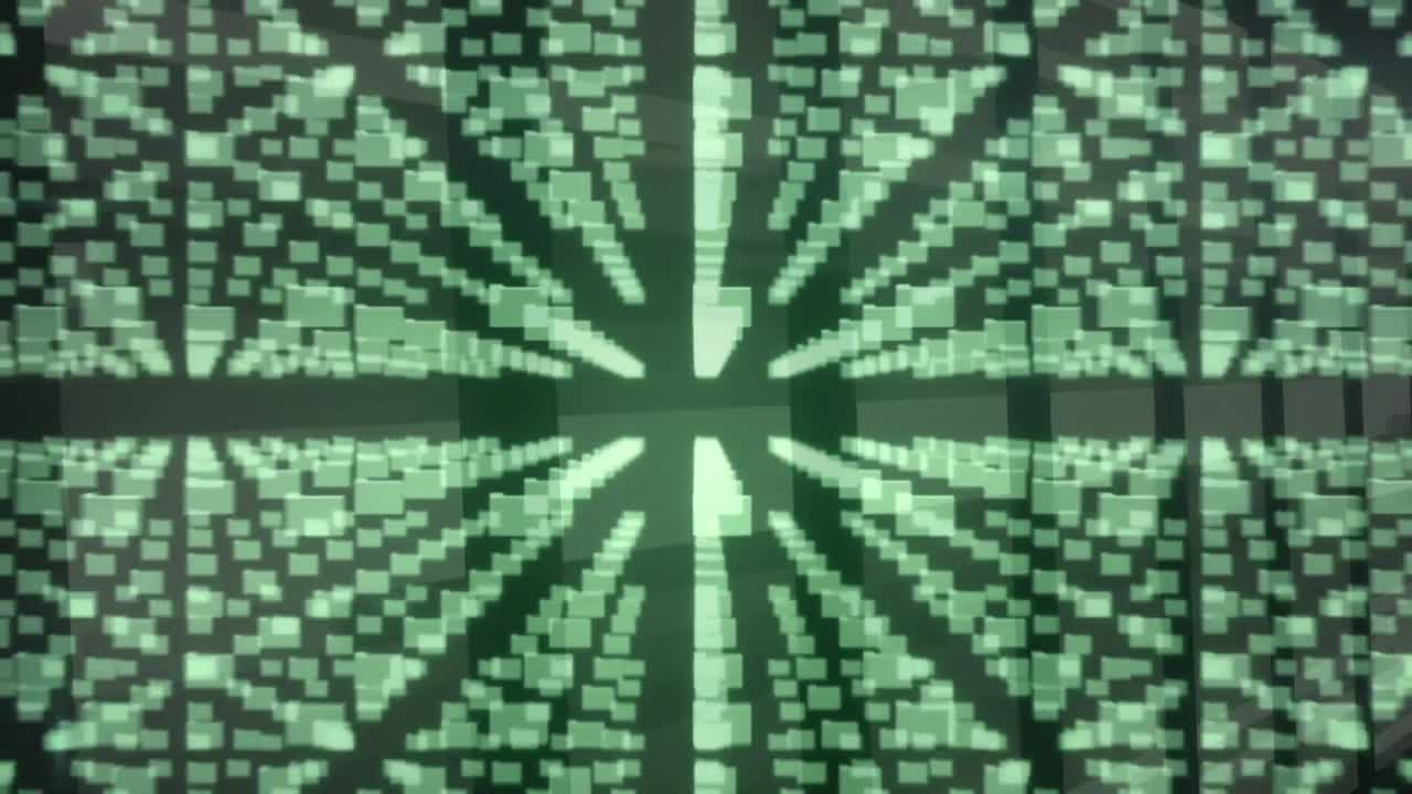 Animation of green folders forming a padlock