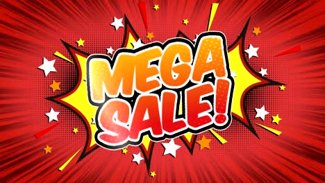 mega sale - comic style text