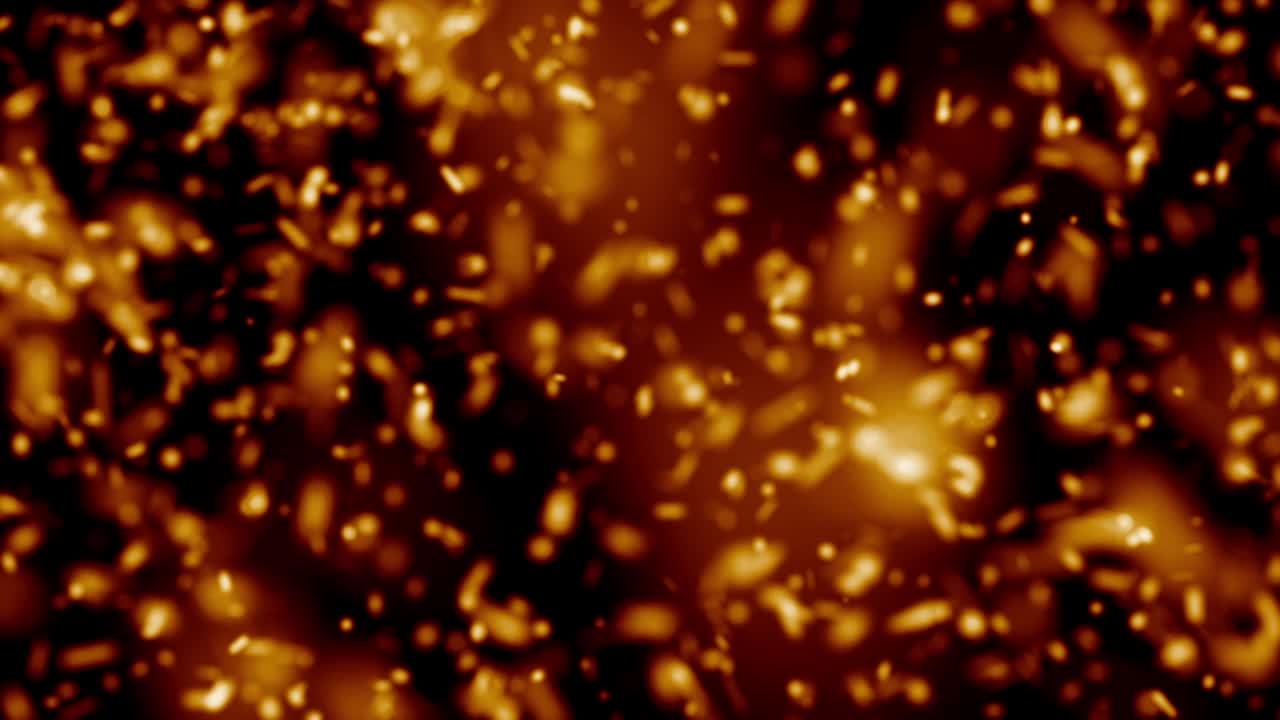 Abstrac Realistic  3D  Spark and Small Red Particles  on Black Background