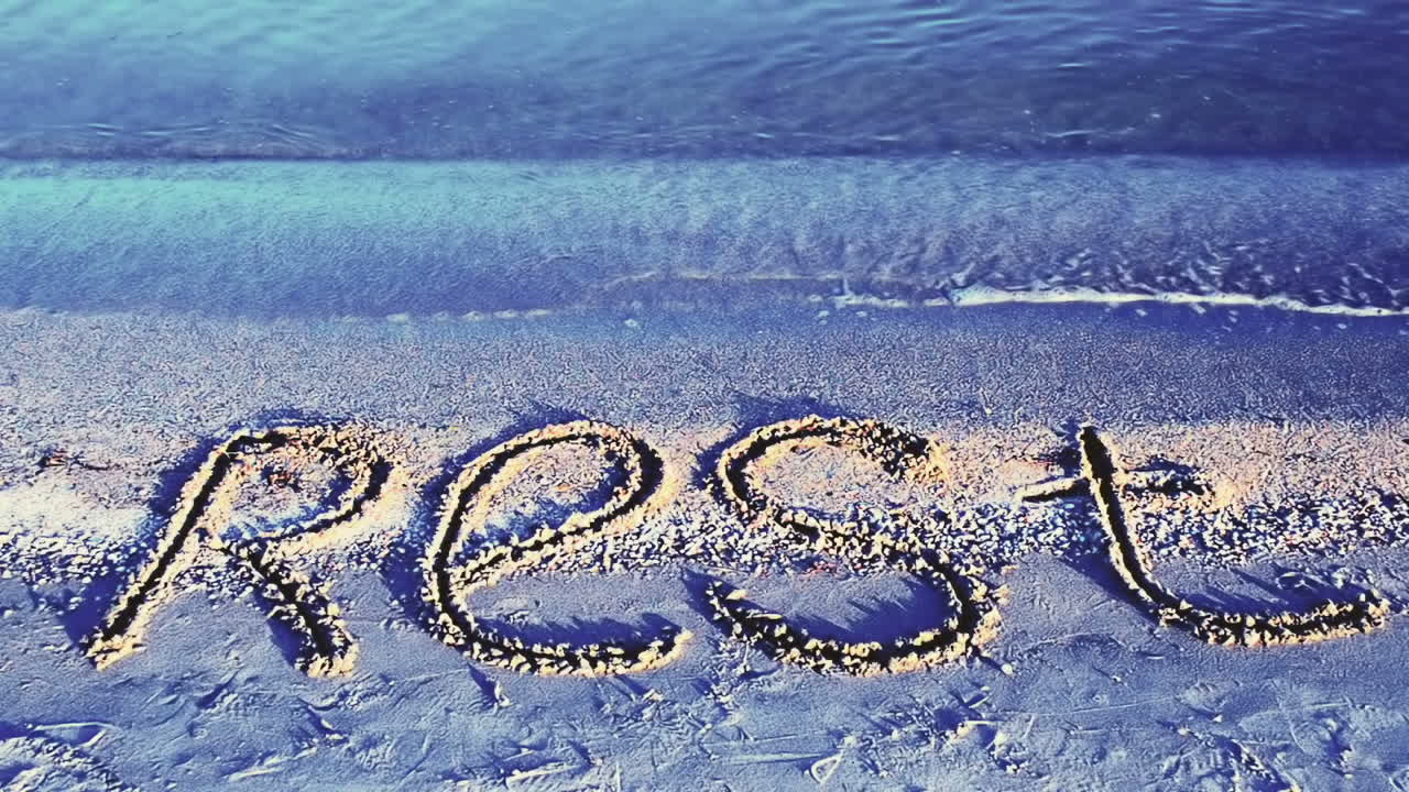 Iscrizione sulla sabbia, la spiaggia. Iscrizione sulla sabbia, la spiaggia