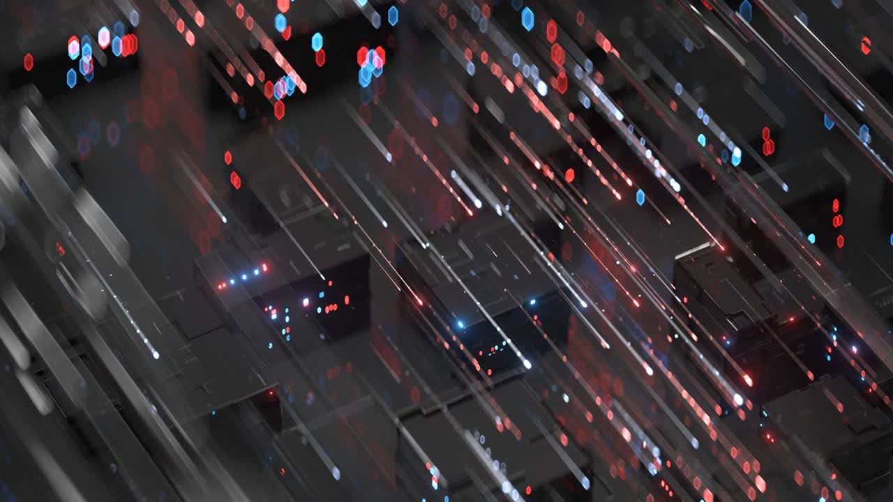 canal de transmisión futurista de bucle sin costuras animación de renderizado en 3d