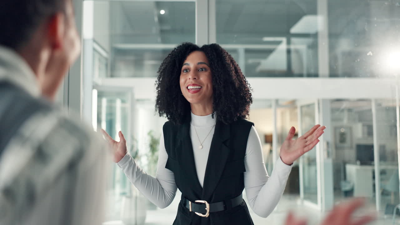 Successful Business Team High-Fiving in Modern Office