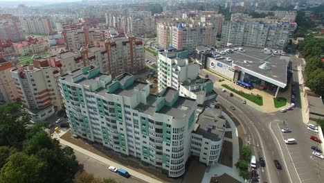 new large residential community. aerial view of residential area in typical home community