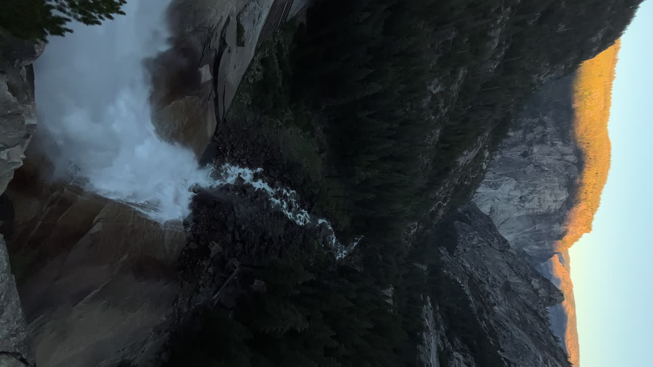 Nevada Falls in Yosemite National Park, vertical video