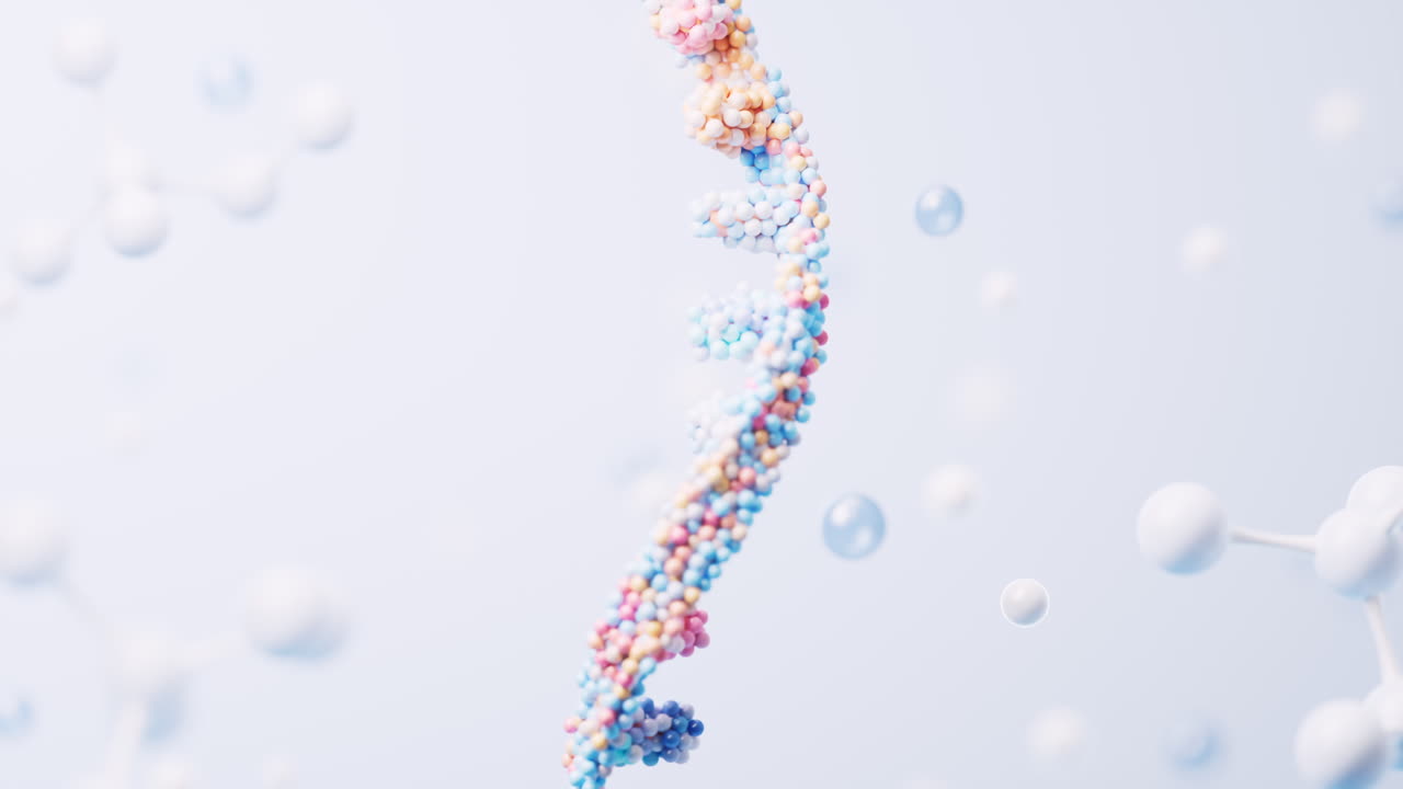 rna와 생물학적 개념, 3d 렌더링