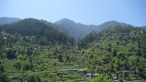 plants, houses and natural diversity of the mountainous region.