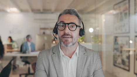 Face,-video-call-and-headset-with-a-business-man