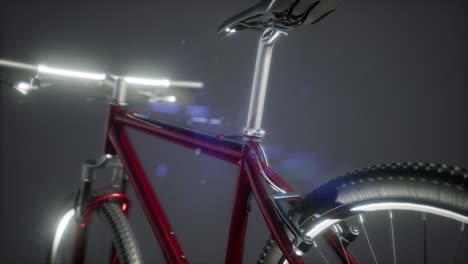 bicicleta de montaña deportiva en el estudio