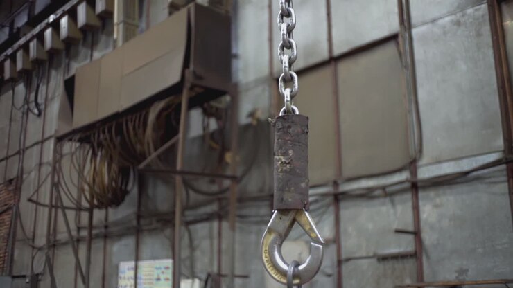 Ambiente industriale con attrezzature di sollevamento