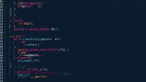 abstract screen of computer programming code with a digital glitch effect