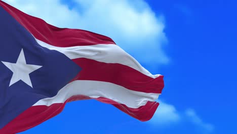 un bucle sin costuras de la bandera de puerto rico.