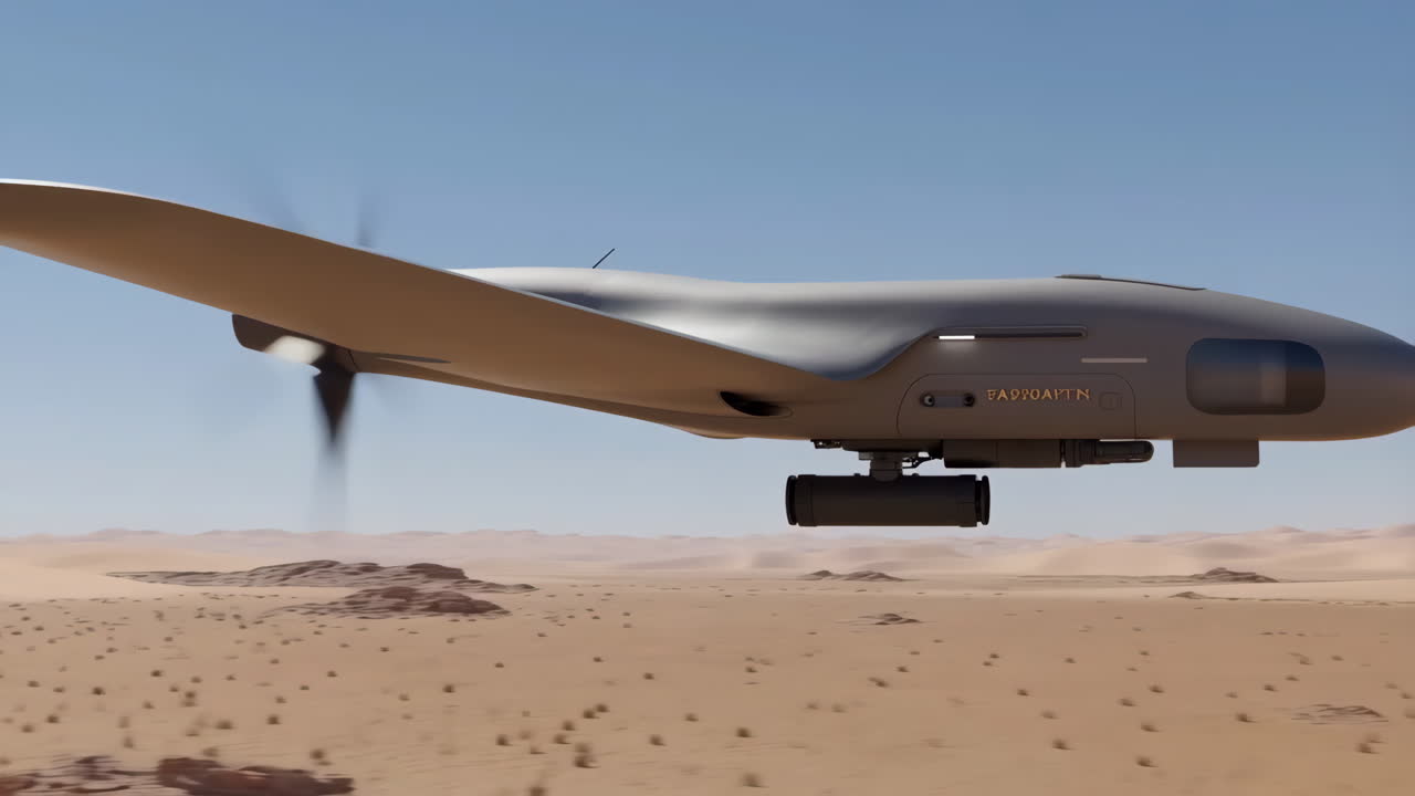 Drone in Desert Landscape