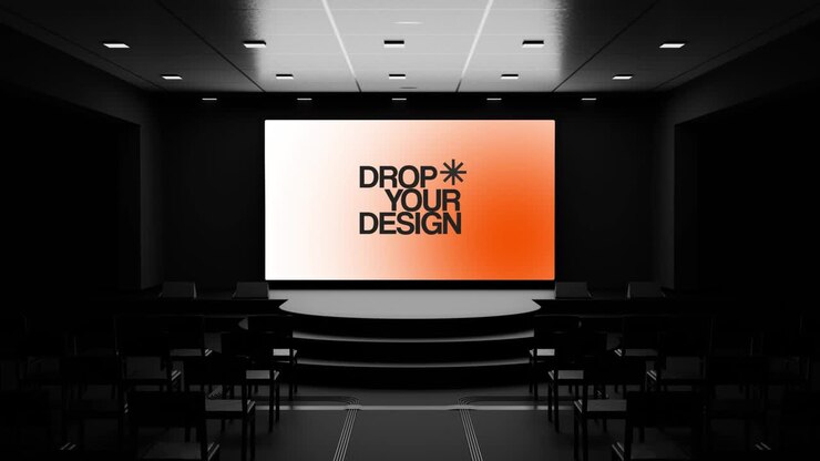 Digital Display Screen Mockup