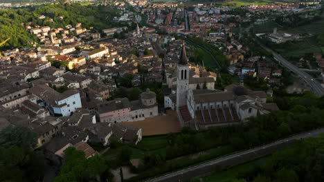 the cathedral of spoleto and cityscape in spoleto, umbria, italy