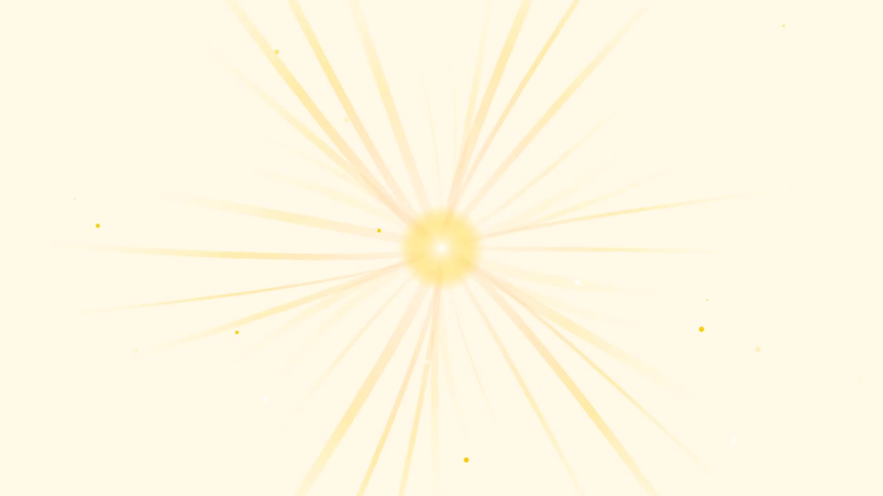 Abstract Golden Sunburst Background with Floating Particles