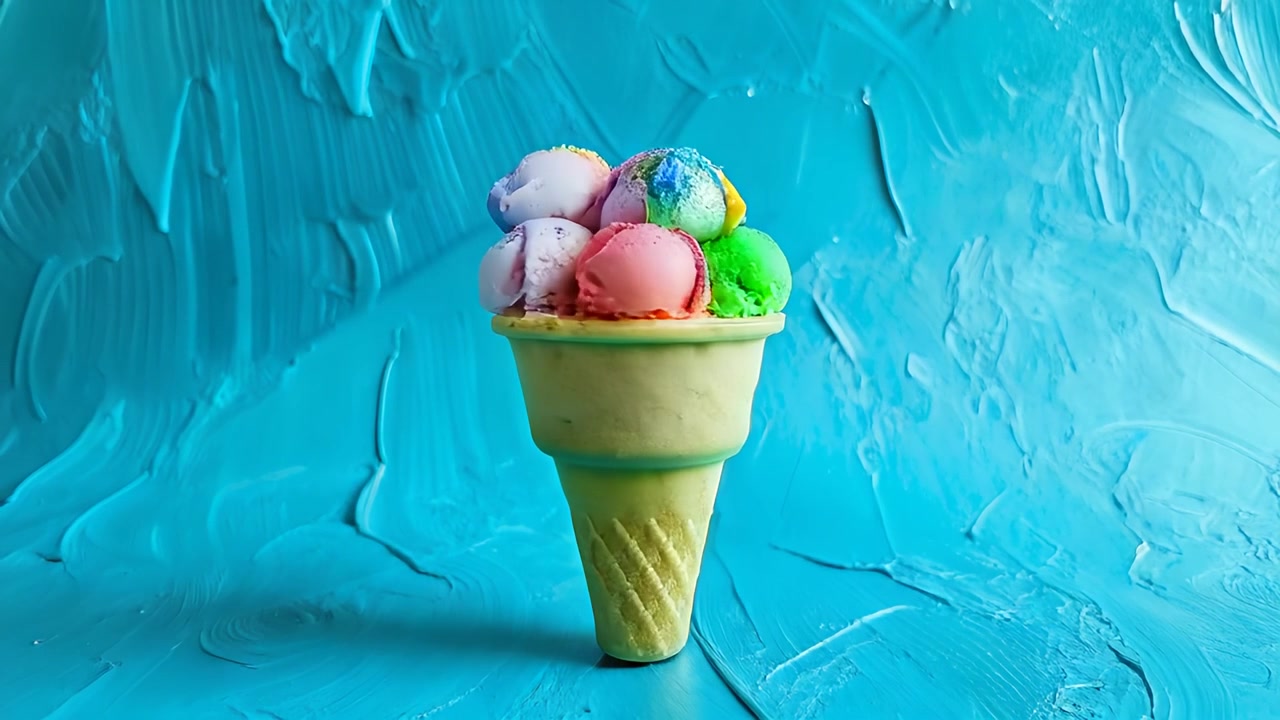 Cono gelato alla fragola e al limone per l'estate