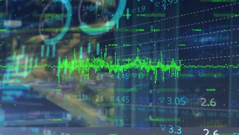 Animación-Del-Procesamiento-De-Datos-Sobre-El-Paisaje-Urbano