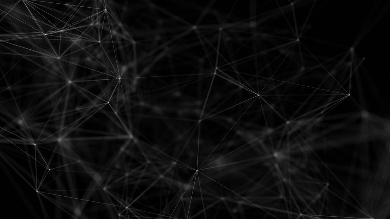 Abstract clean black and white low poly waving polygons plexus points dots lines triangles seamless