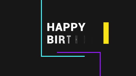 tarjeta de cumpleaños moderna con un diseño limpio y simple