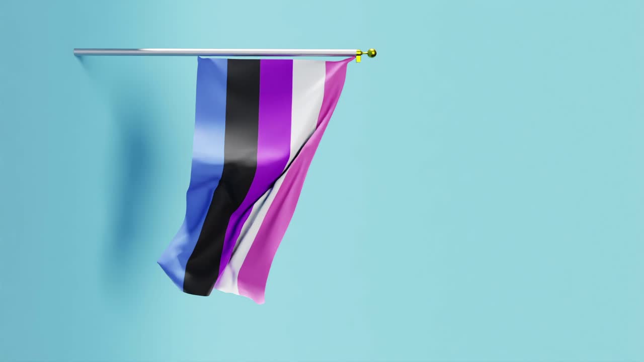 파란색 배경에  ⁇ 는 성 유동 자존심  ⁇ 발의 3d 렌더링