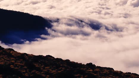 Sea-of-clouds-seen-from-Teide-national-park,-Tenerife