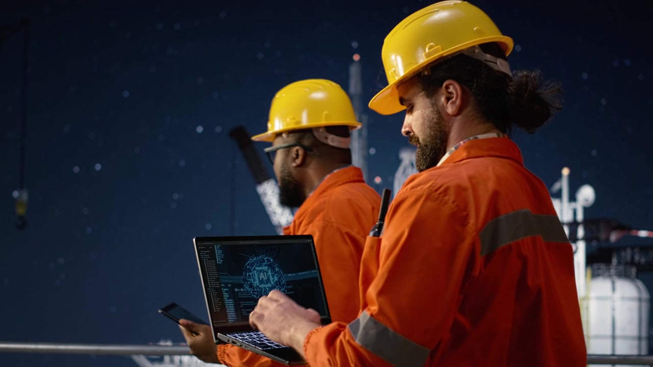 Monitoring operations with AI, oil crisis and offshore platform engineering team