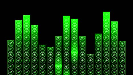 los altavoces en la estructura del ecualizador. fondo de la música.