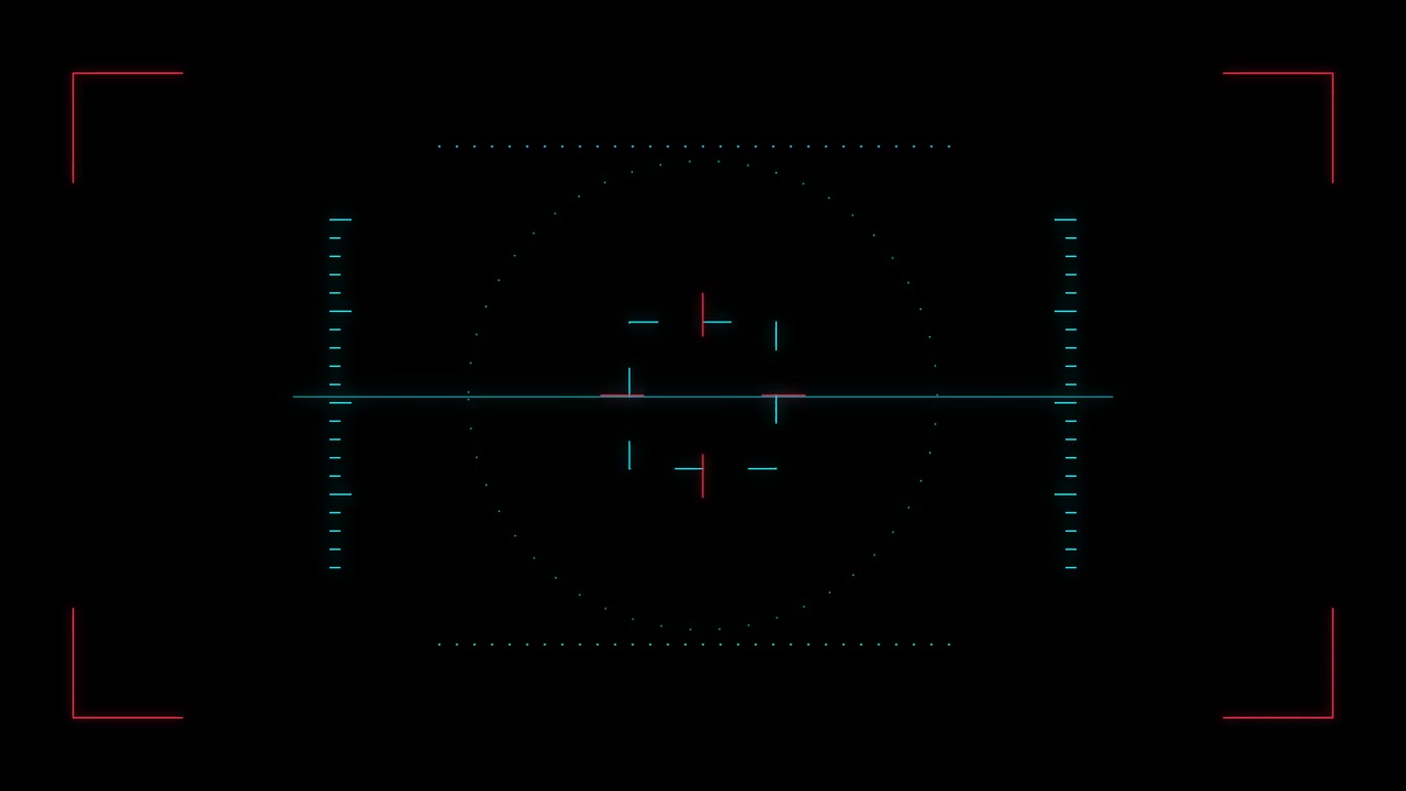 Digital HUD Interface with Scanning Reticle and Data Overlay