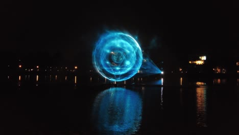 animation-projected-above-lake-glow-festival-2022-Eindhoven-high-tech-campus