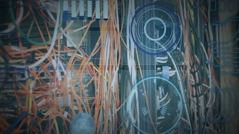 animation of data processing over computer wires