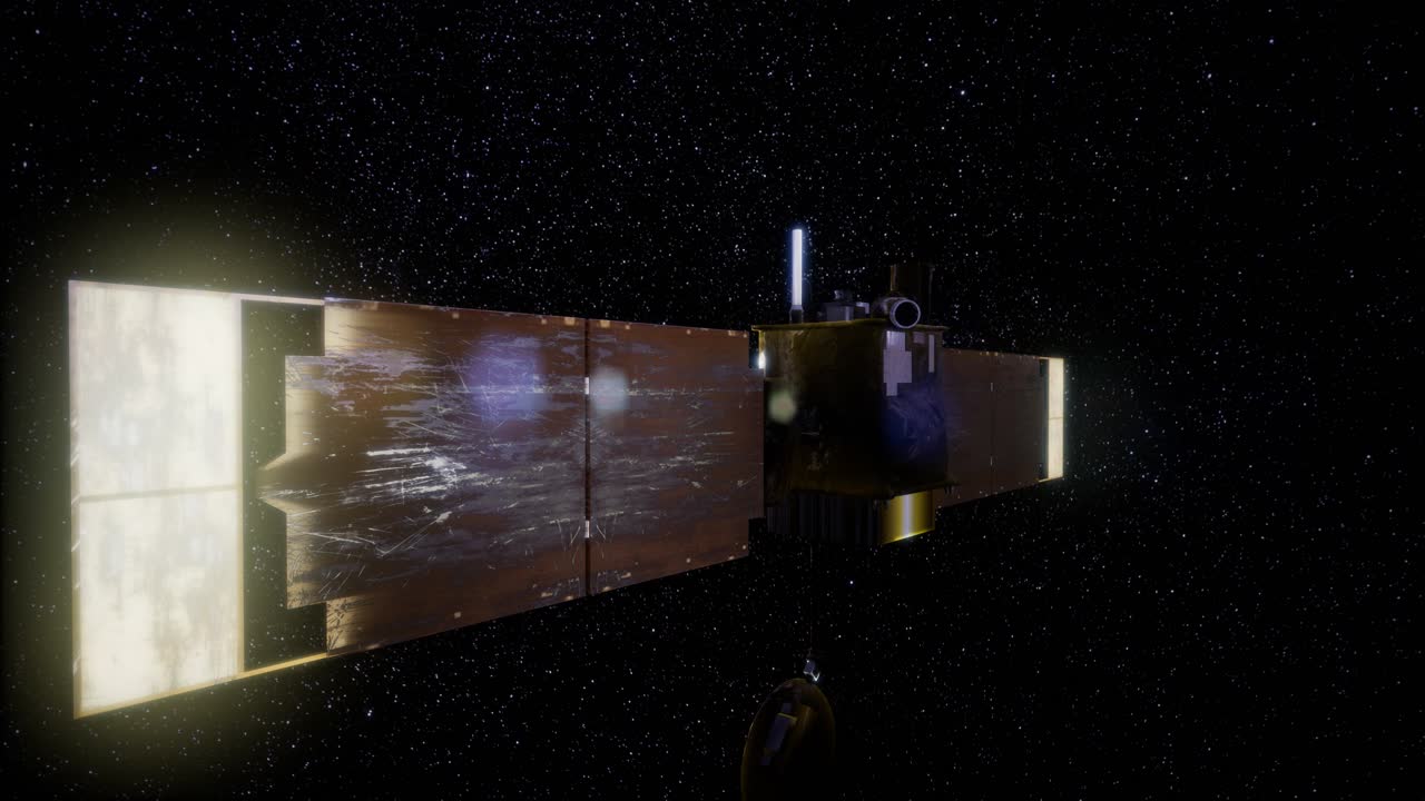 Global Surveyor orbiting Mars planet