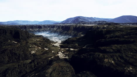 Paisaje-Negro-De-Campos-De-Lava