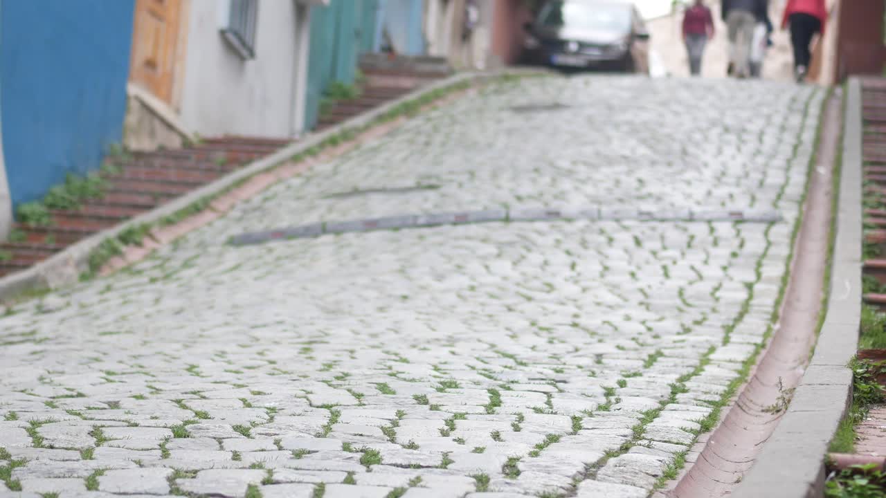 Cobblestone Street in an Old European City