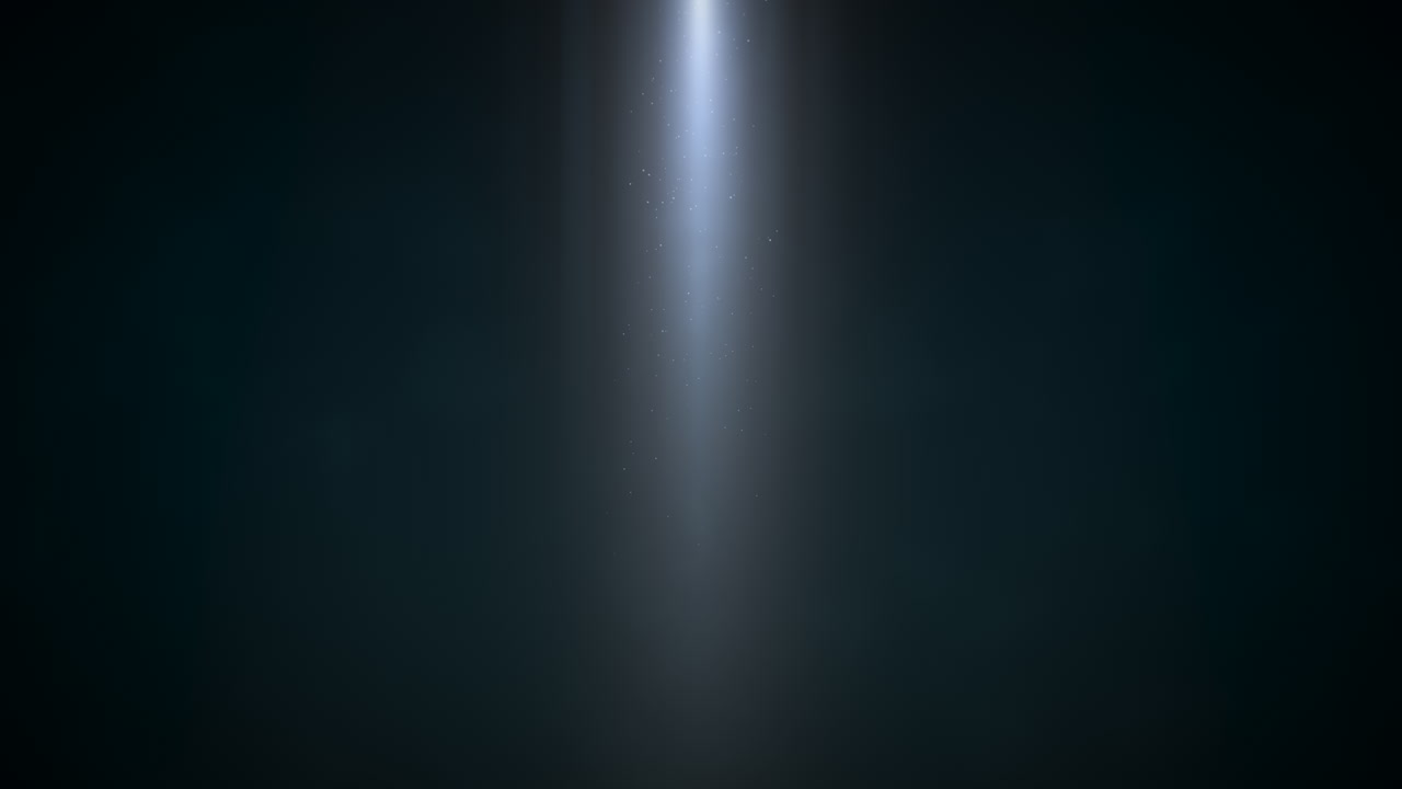mover y volar partículas blancas y rayos de luz sobre fondo de brillo negro