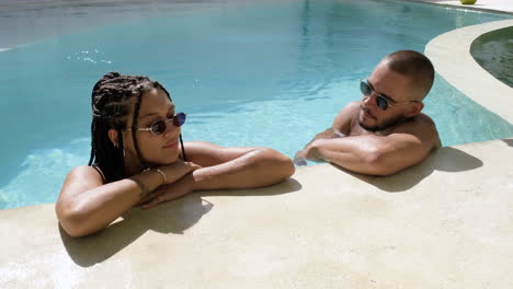 Couple in the swimming pool