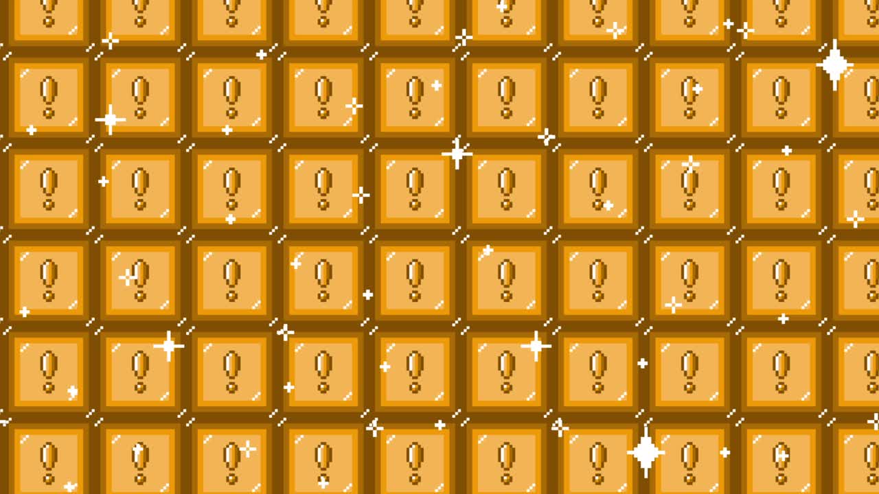 Pixel art tile exclamation mark Looping animated background. 1080p (8).mp4