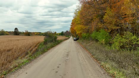 Point-of-View-look-at-an-old-dirt-country-road