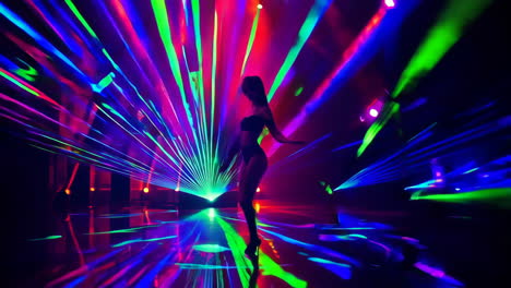dynamic laser light dance performance