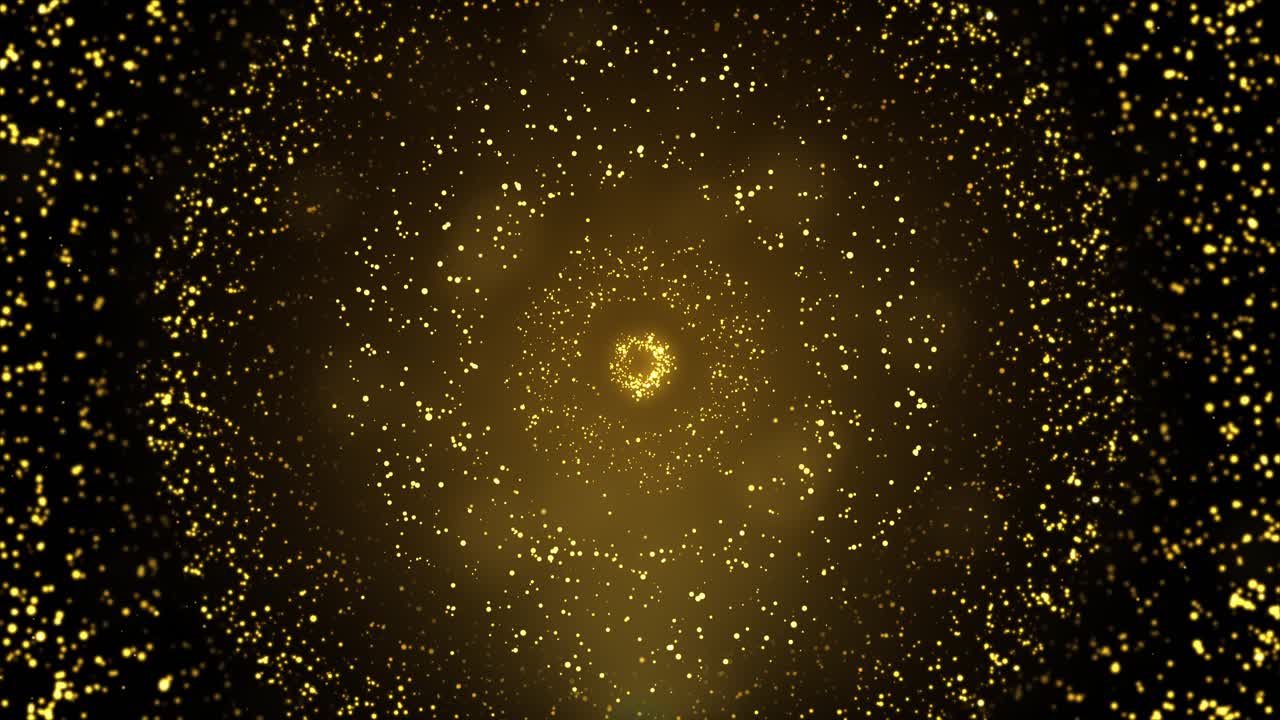 4k 3d loop animation abstract festive motion background shining gold bokeh shimmering sparkling