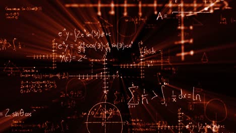 Math formulas on blackboard